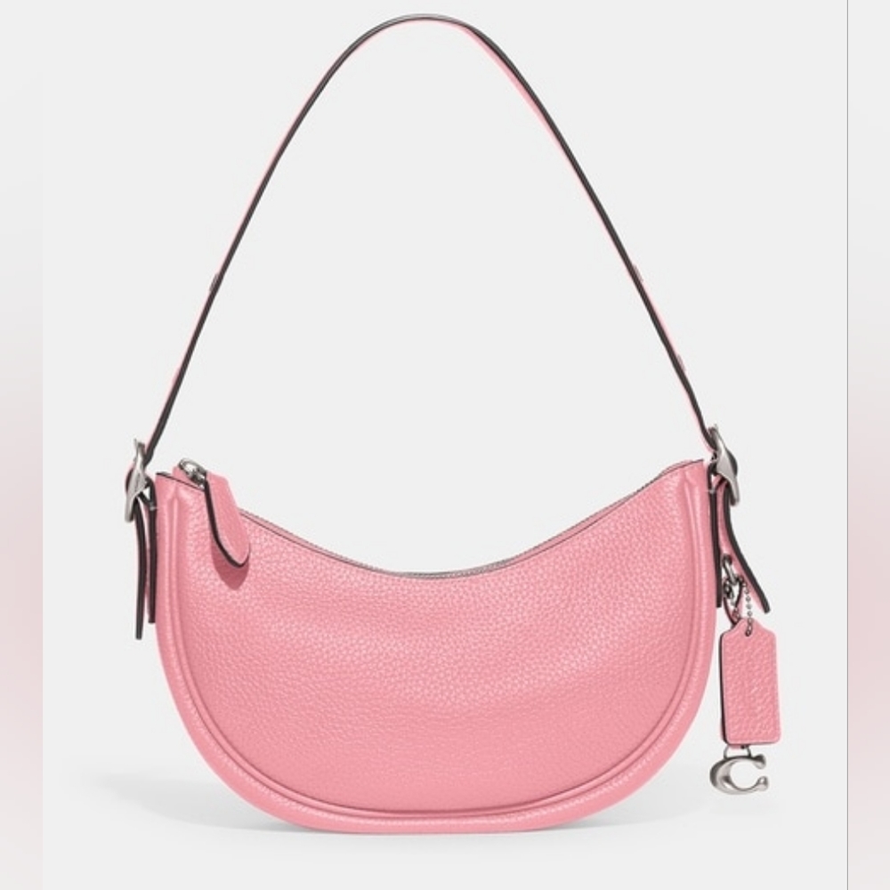 Coach Luna Medium Pebbled Leather Shoulder Bag